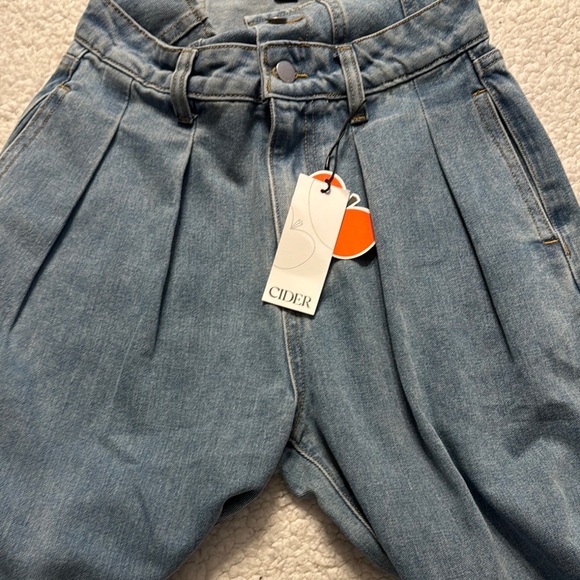 Cider Blue Flare Wide Leg Jeans - Picture 4 of 6